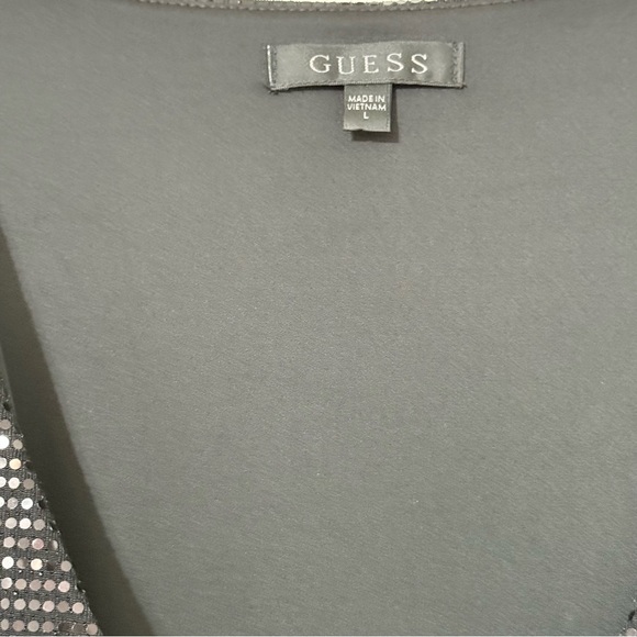 Guess Women’s Sequin Long Sleeve Body Size L Party Elegant - Picture 5 of 8